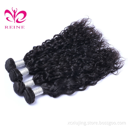 Wholesale raw unprocessed water wave brazilian human hair weft,100% virgin brazilian cuticle aligned hair